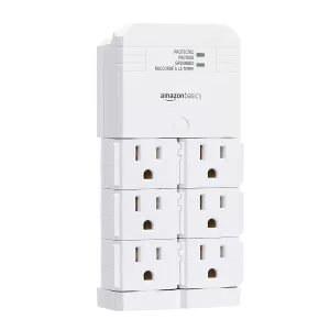 Amazon Basics 6 Outlet Wall-Mount Surge Protector